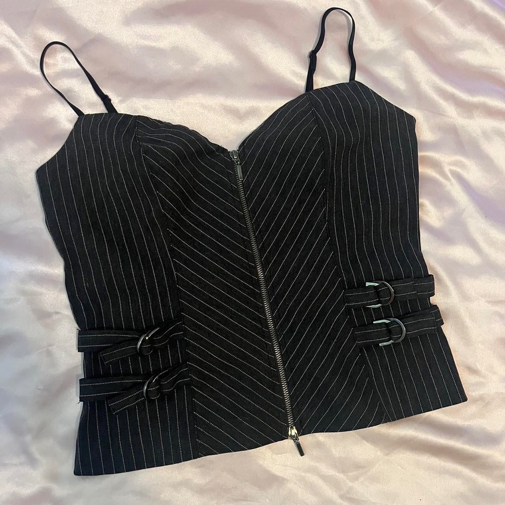 Vintage Y2K Bisou Bisou Corset-Style Top